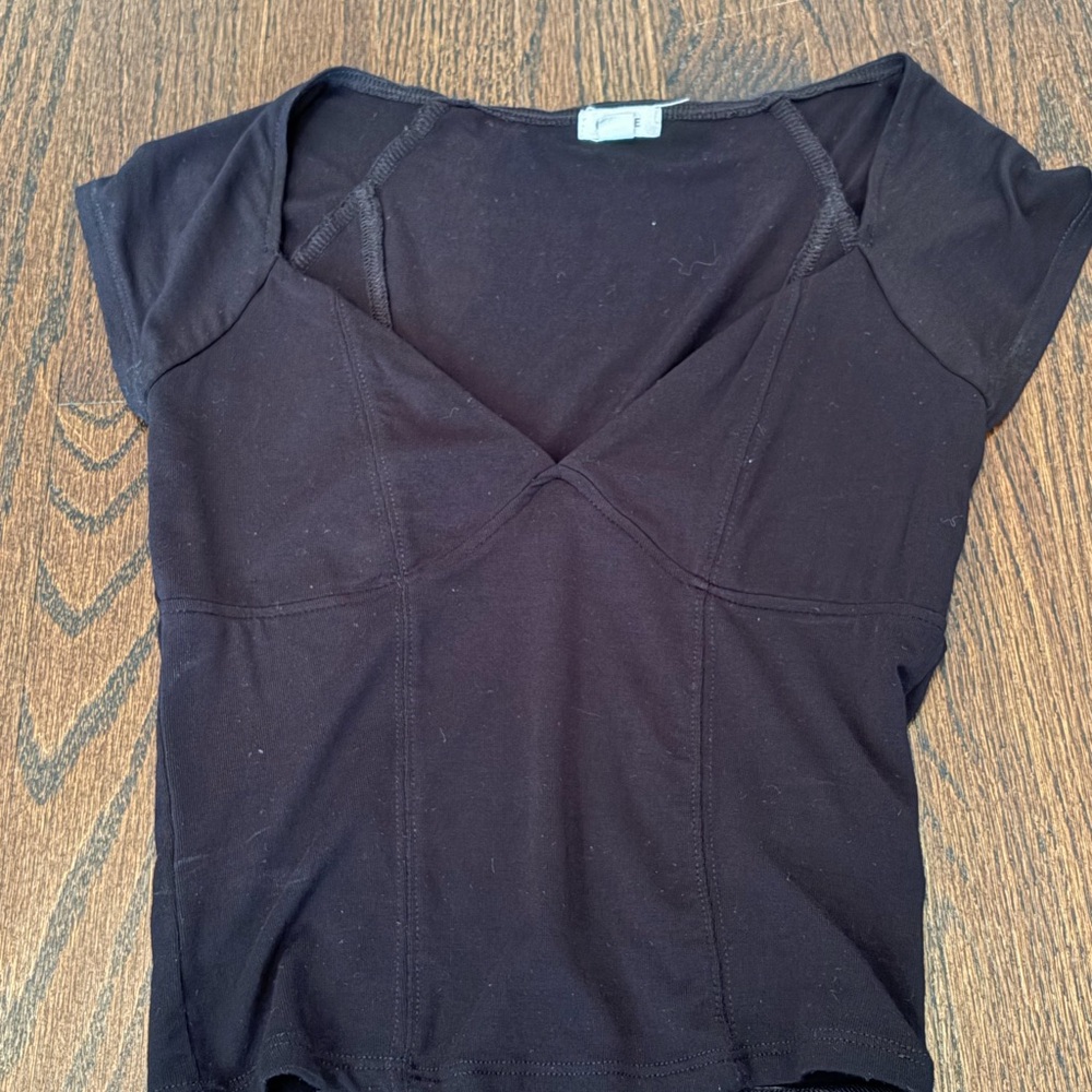 Garage v neck going out top